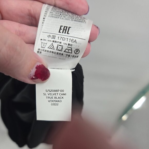 Gap Black Velvet Spaghetti Strap Cami Maxi Dress XXL - Picture 8 of 9